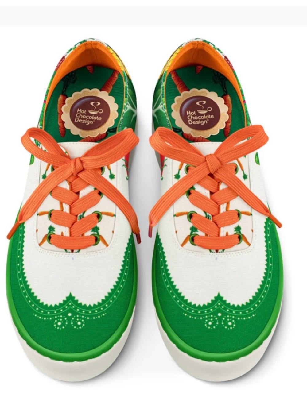 Go green hot chocolate vegetable canvas sneakers - Picture 5 of 16
